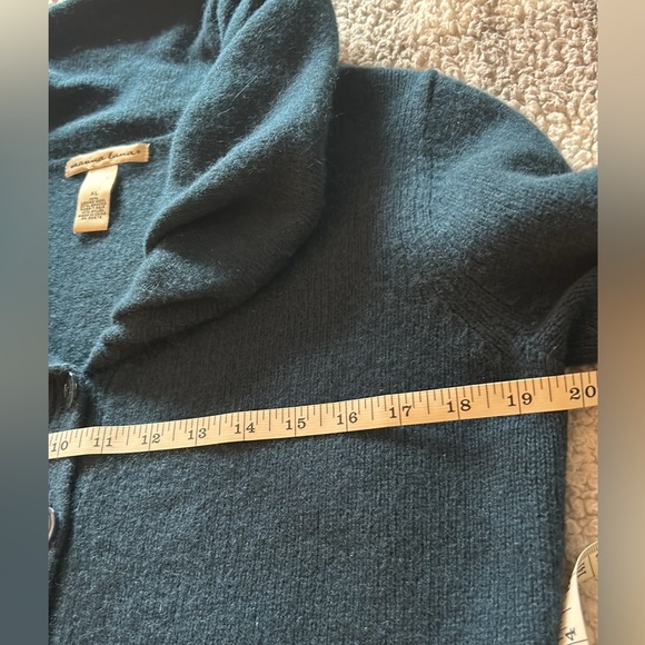 Marina Luna Lambs Wool Angora Blue Cardigan Shawl Collar Size XL. - Picture 7 of 11